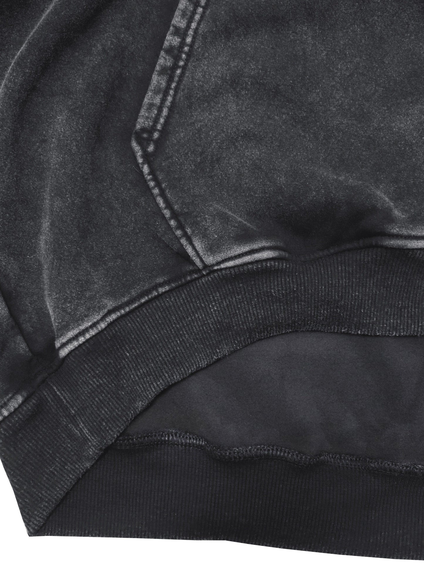 Unisex Kapuzenpullover Oversize Washed Dunkelgrau
