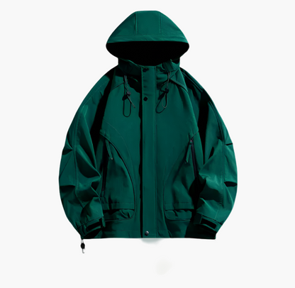 Chaqueta cortavientos outdoor para hombre – Impermeable, cortaviento, transpirable, todoterreno para ocio y aventura