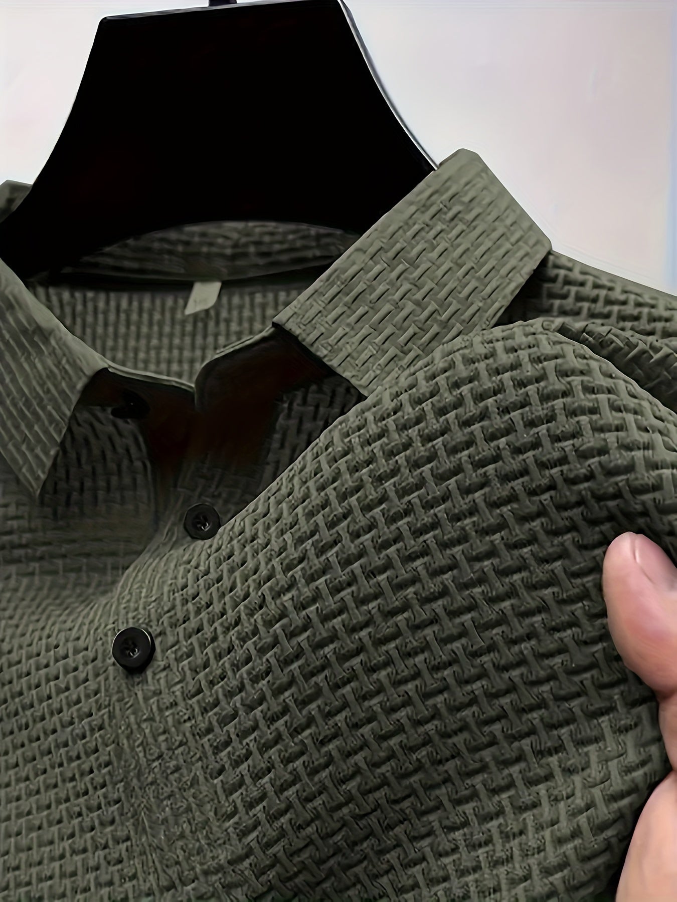 Męska koszulka polo z krótkim rękawem, casual, letni styl, z listwą na guziki