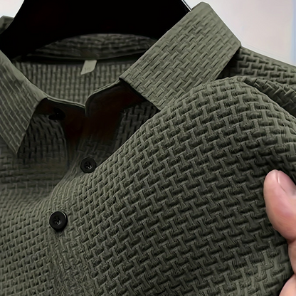 Męska koszulka polo z krótkim rękawem, casual, letni styl, z listwą na guziki