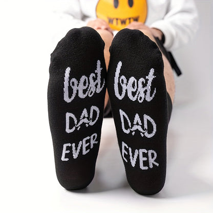 Herren Geschenk-Socken mit Aufschrift Best Dad Ever – Lustige Alltags-Socken für Väter