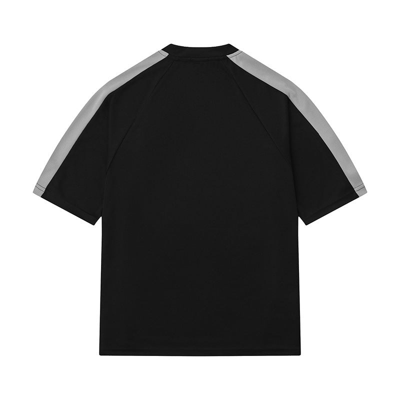 Męski t-shirt hip-hop streetwear z retro napisem – miejski styl, koszulka na co dzień