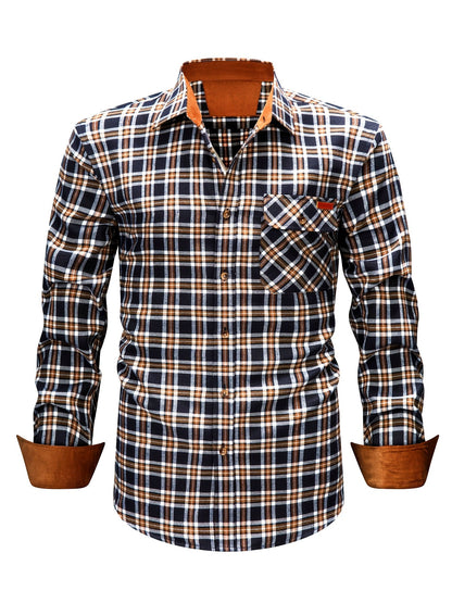 Camicia casual uomo a quadri manica lunga – Camicia moderna per tutti i giorni e ufficio