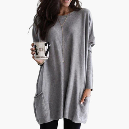 Maglione oversize da donna a manica lunga Look comodo per il tempo libero