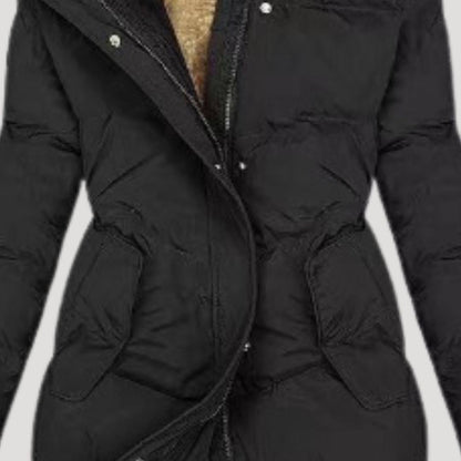 Abrigo largo de invierno para mujer con capucha – Chaqueta para exteriores y uso diario
