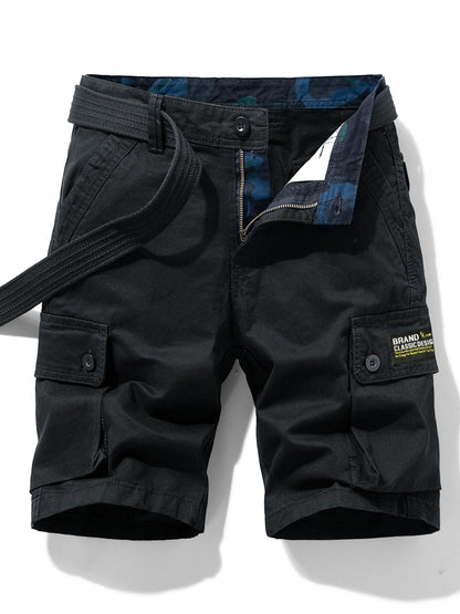 Herren Cargo-Shorts im Casual-Design mit Gürtel und Taschen – Ideal für Freizeit und Outdoor