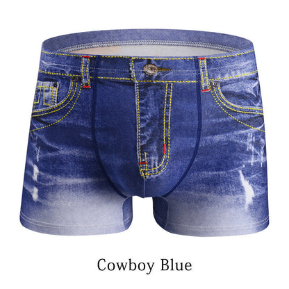 Boxers pour hommes effet jean – Sous-vêtements tendance pour le quotidien et les loisirs