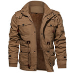 Gevoerde utility-fieldjacket voor heren met koord en zakken