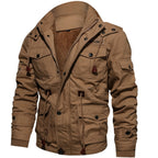 Gevoerde utility-fieldjacket voor heren met koord en zakken