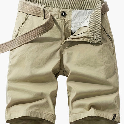 Herr Casual Shorts med bälte – sommarbermuda för fritid och semester