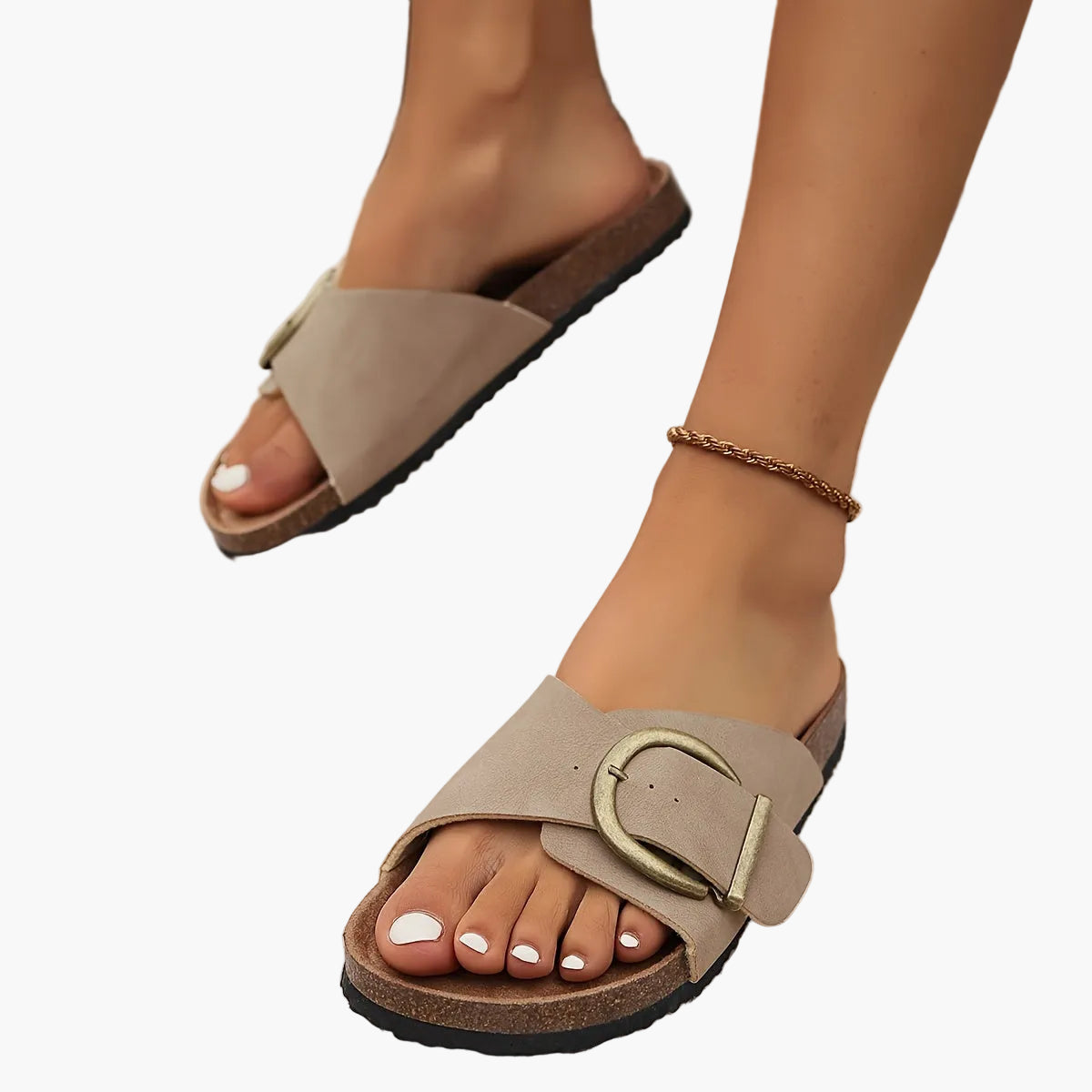 Damen Komfort-Slipper Sandalen mit Schnalle – Modische Sommerschuhe für Alltag und Freizeit