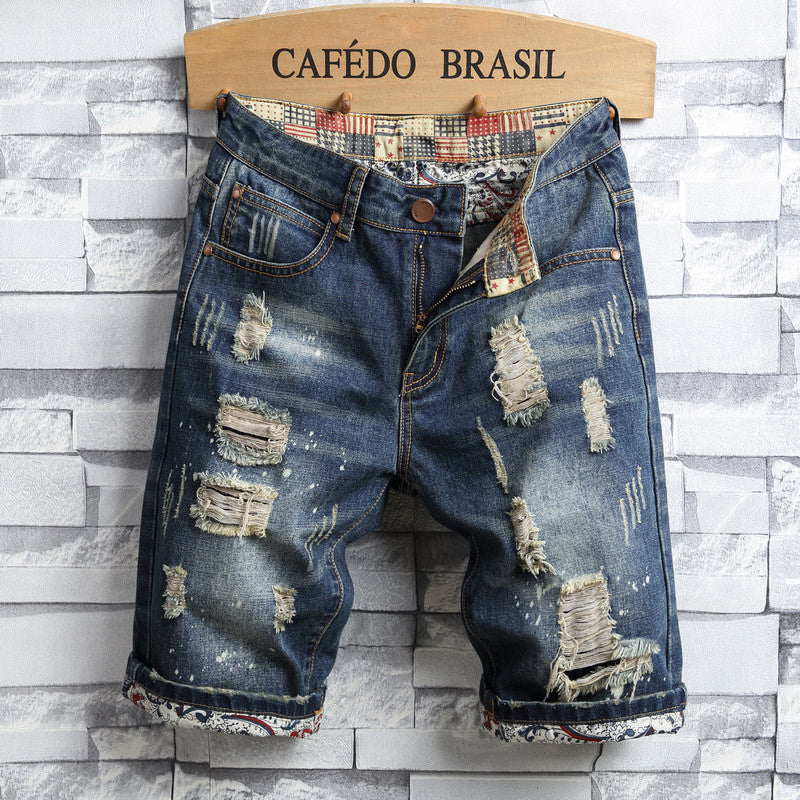 Gabriel – Nowe letnie perforowane szorty jeansowe