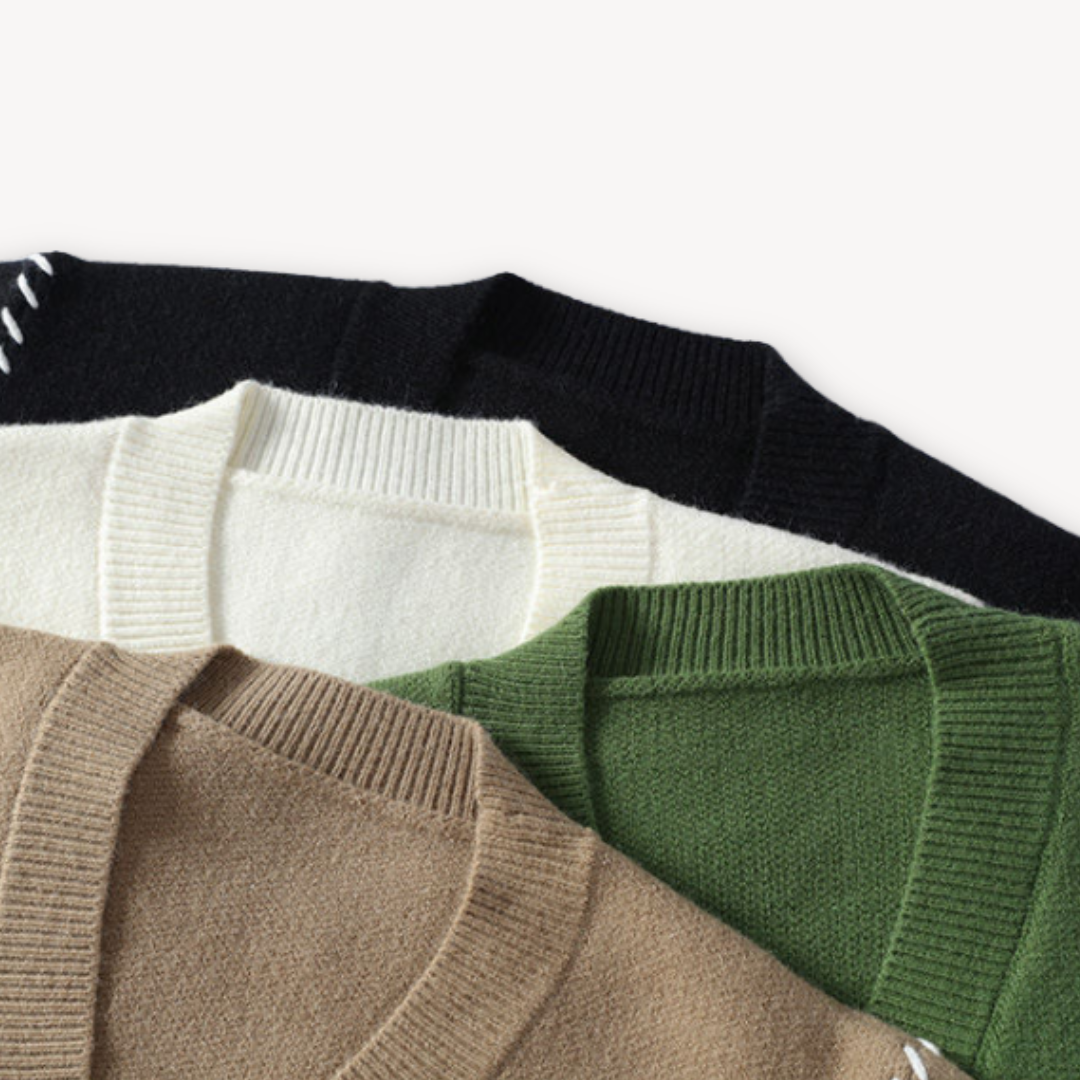 Cardigan da uomo in maglia con abbottonatura – Stile casual moderno e comfort