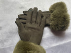 Winterhandschoenen met imitatiebont