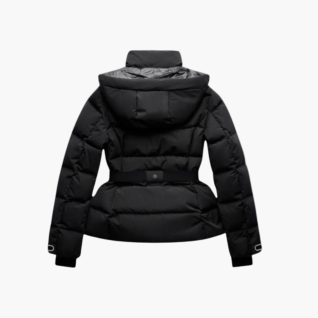Dames gewatteerde jas met ceintuur – Modieuze winterjas voor dagelijks en outdoor