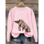 Sweater voor dames met ronde hals en lange mouwen