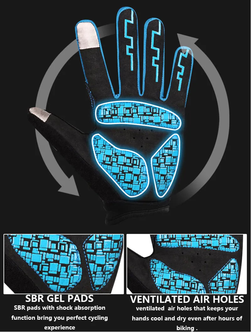 Touchscreen-fietshandschoenen voor heren met antislip