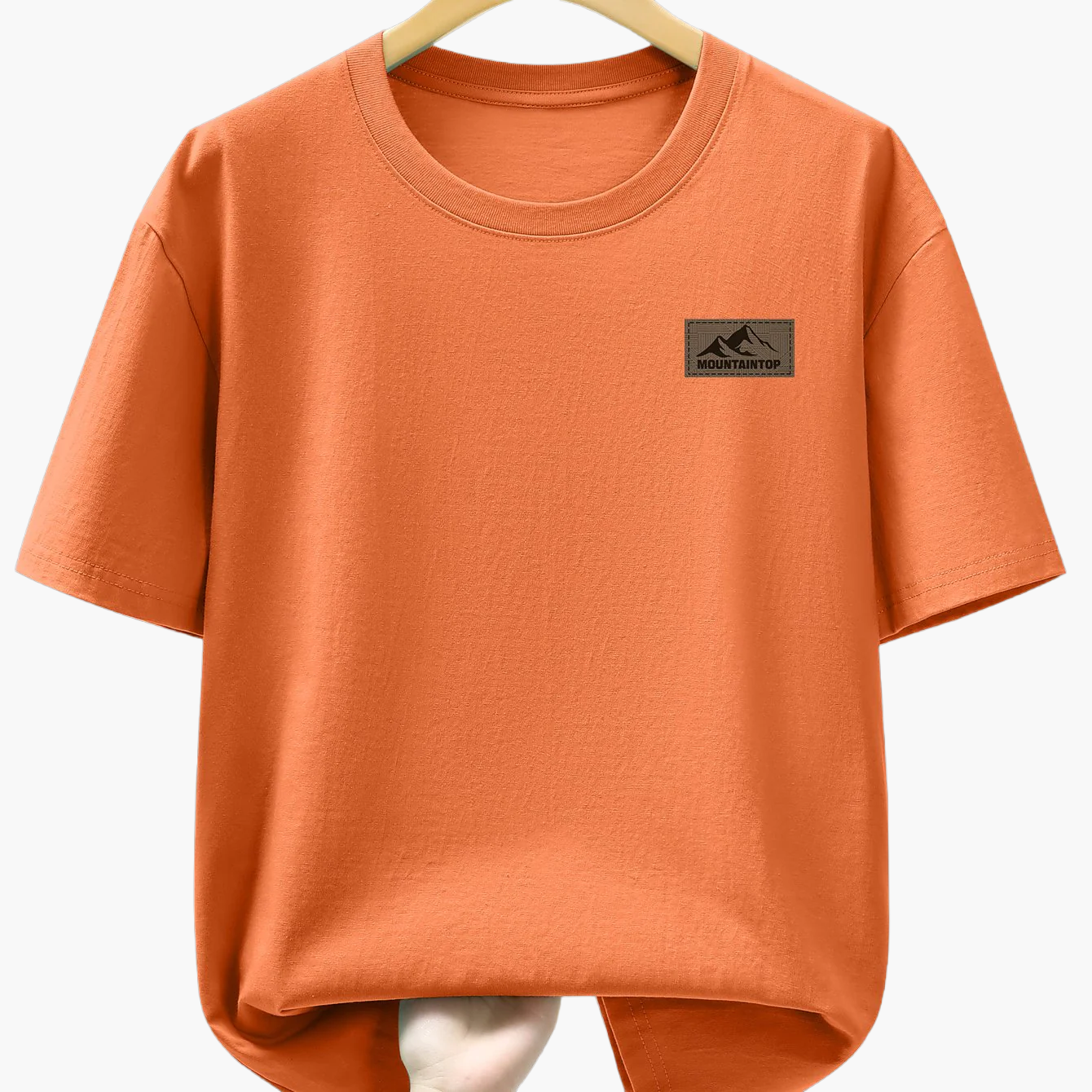 Herre T-skjorte med minimalistisk fjell-logo – fritid, urban stil, perfekt for hverdag og helg