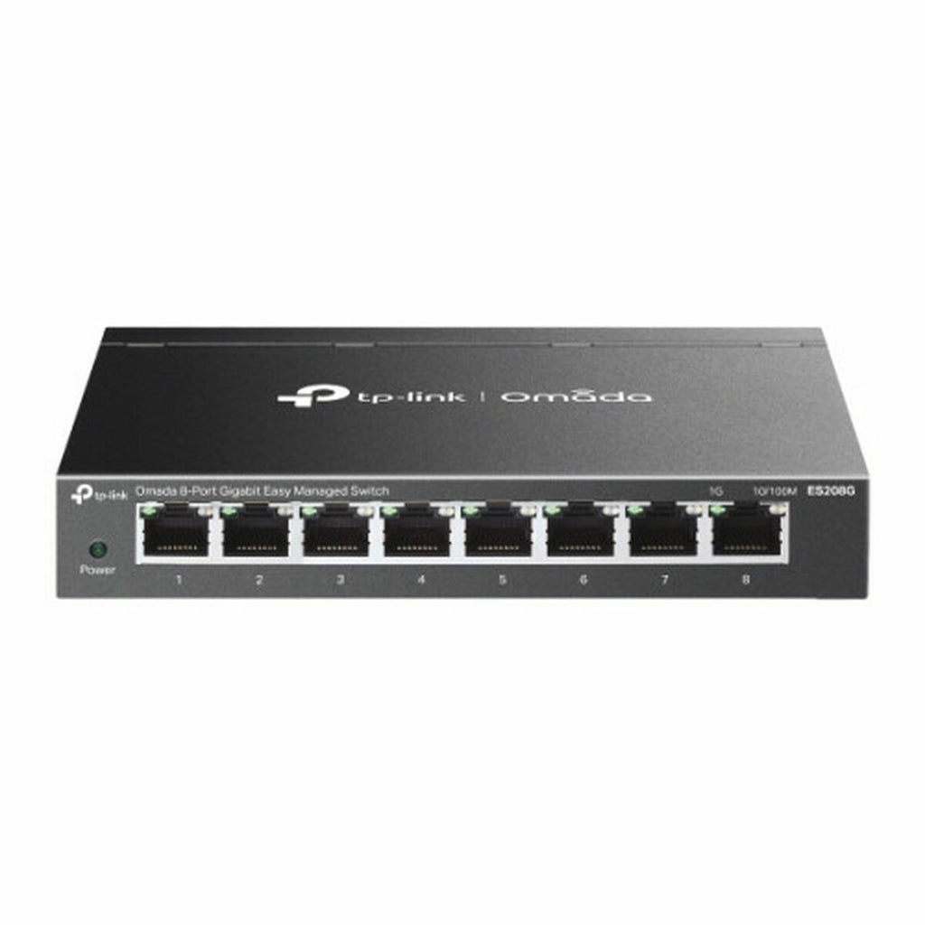 Netwerkswitch 8-poorts Gigabit Ethernet RJ45, zwart, wandmontage