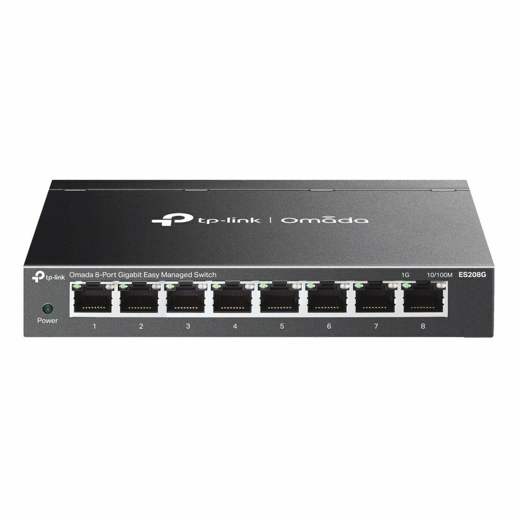 Netwerkswitch 8-poorts Gigabit Ethernet RJ45, zwart, wandmontage
