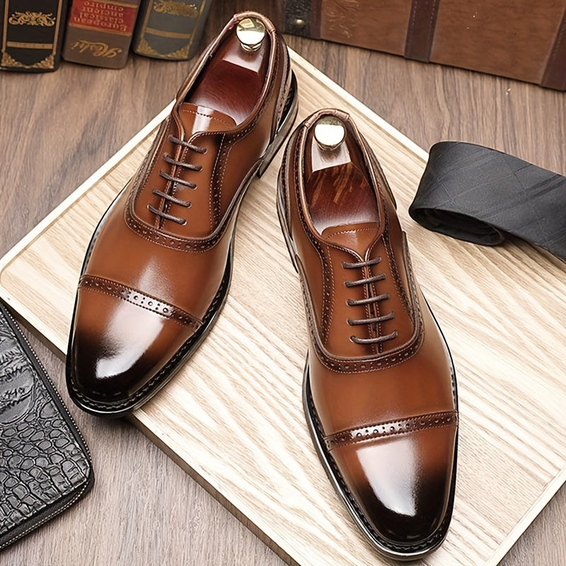 Herren Business Oxford-skor – Eleganta snörskor för kontor och vardag