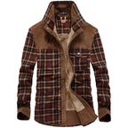 Overshirt voor heren met ruitpatroon en zakken