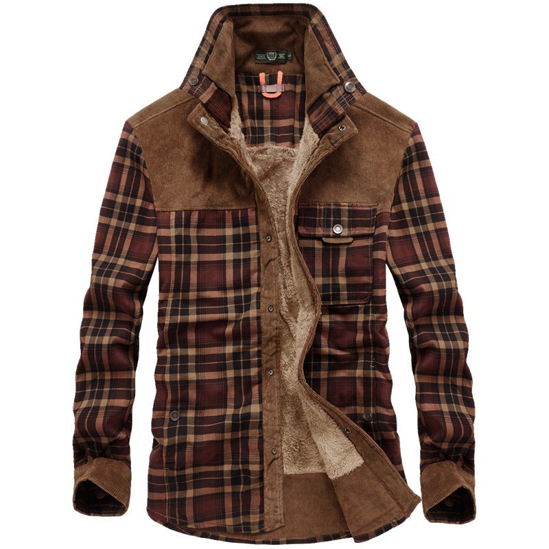 Overshirt voor heren met ruitpatroon en zakken