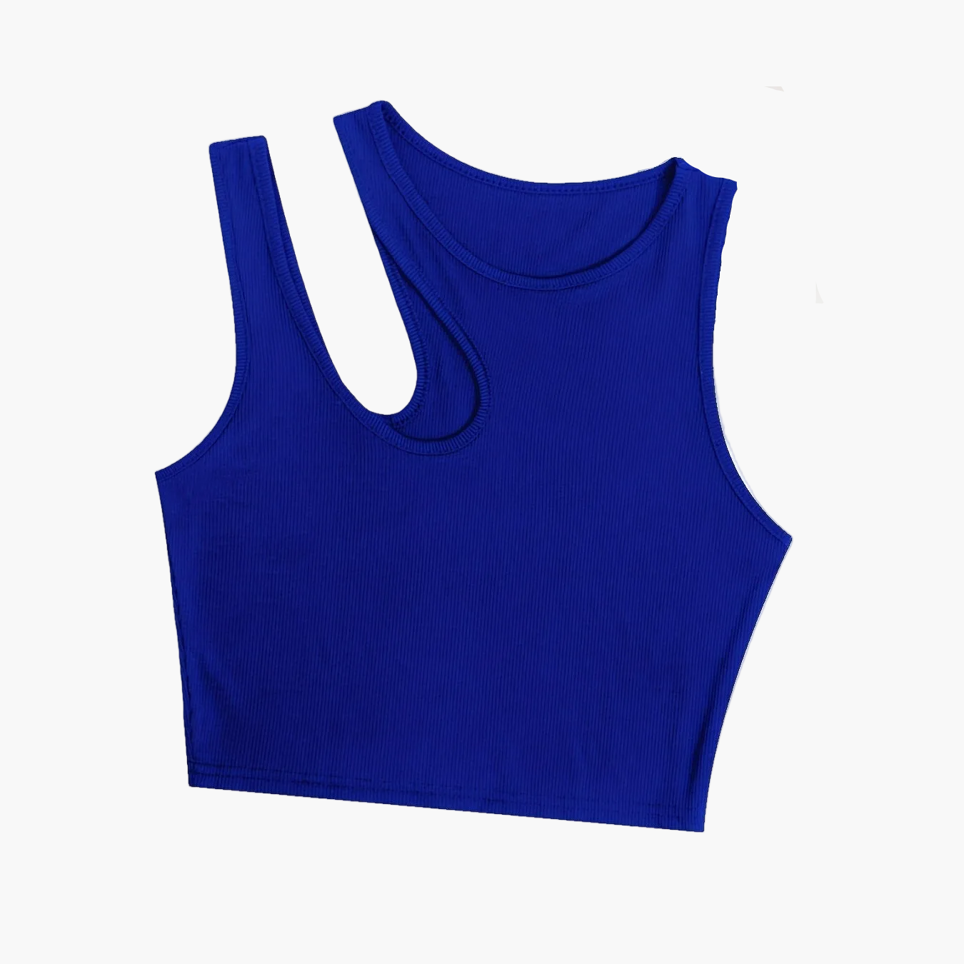 Dames asymmetrische crop top voor de zomer – modieus vrijetijds- en feesttopje