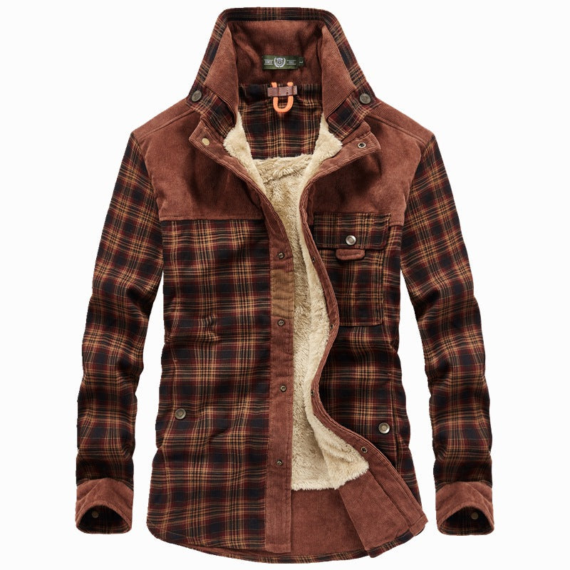 Overshirt voor heren met ruitpatroon en zakken