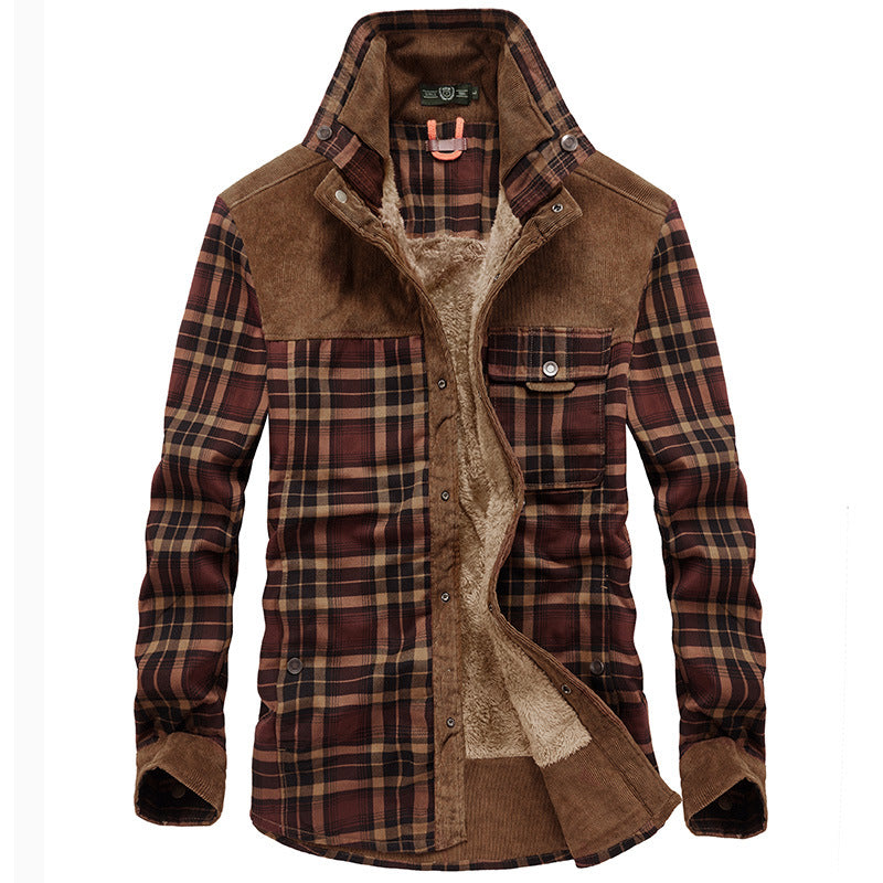 Overshirt voor heren met ruitpatroon en zakken