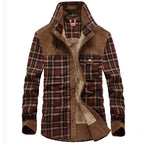 Overshirt voor heren met ruitpatroon en zakken