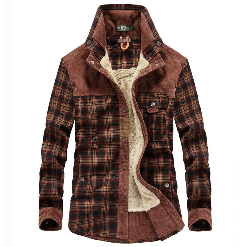 Overshirt voor heren met ruitpatroon en zakken