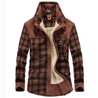 Overshirt voor heren met ruitpatroon en zakken