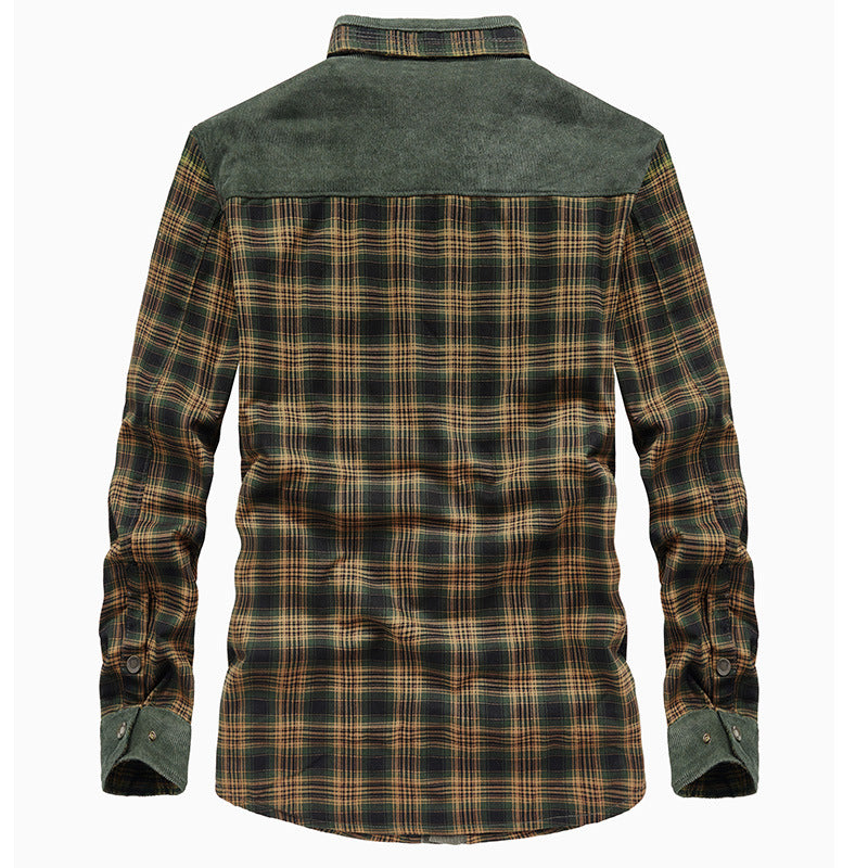 Overshirt voor heren met ruitpatroon en zakken