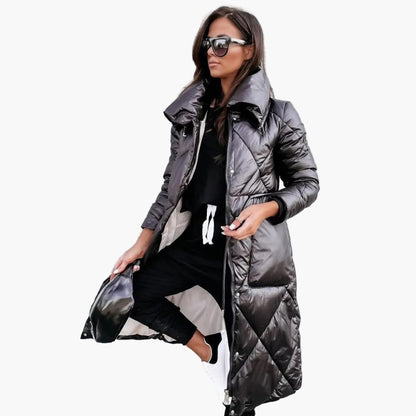 Parka trapuntato da donna – Elegante cappotto invernale con collo alto, alla moda & caldo per tutti i giorni e tempo libero