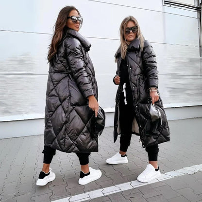 Parka trapuntato da donna – Elegante cappotto invernale con collo alto, alla moda & caldo per tutti i giorni e tempo libero
