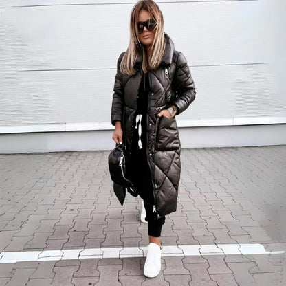 Parka trapuntato da donna – Elegante cappotto invernale con collo alto, alla moda & caldo per tutti i giorni e tempo libero