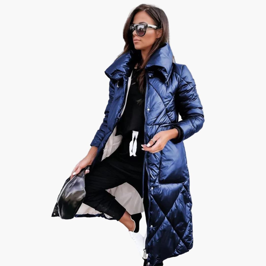 Parka trapuntato da donna – Elegante cappotto invernale con collo alto, alla moda & caldo per tutti i giorni e tempo libero