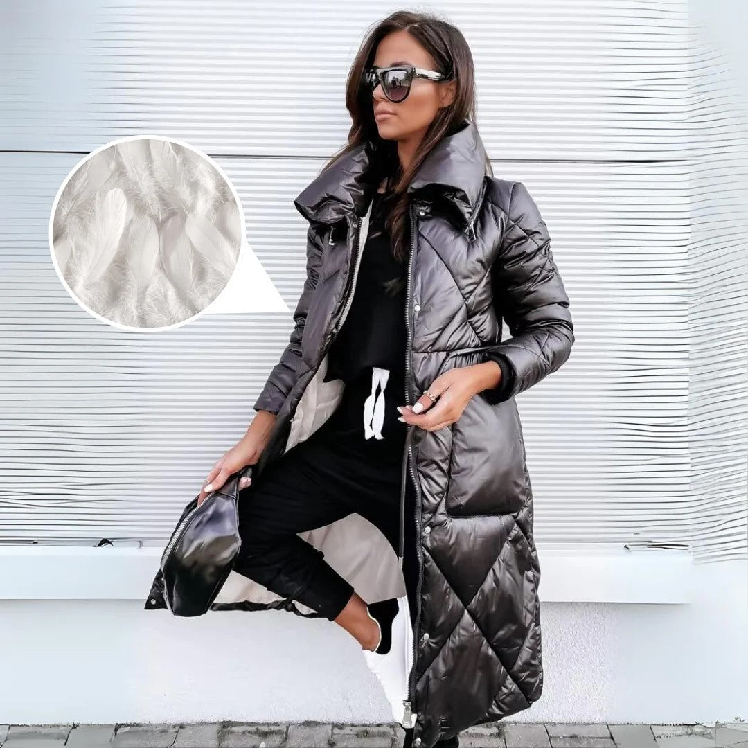 Parka trapuntato da donna – Elegante cappotto invernale con collo alto, alla moda & caldo per tutti i giorni e tempo libero