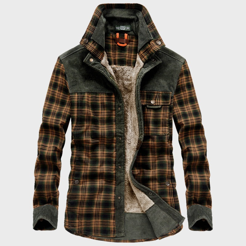 Overshirt voor heren met ruitpatroon en zakken