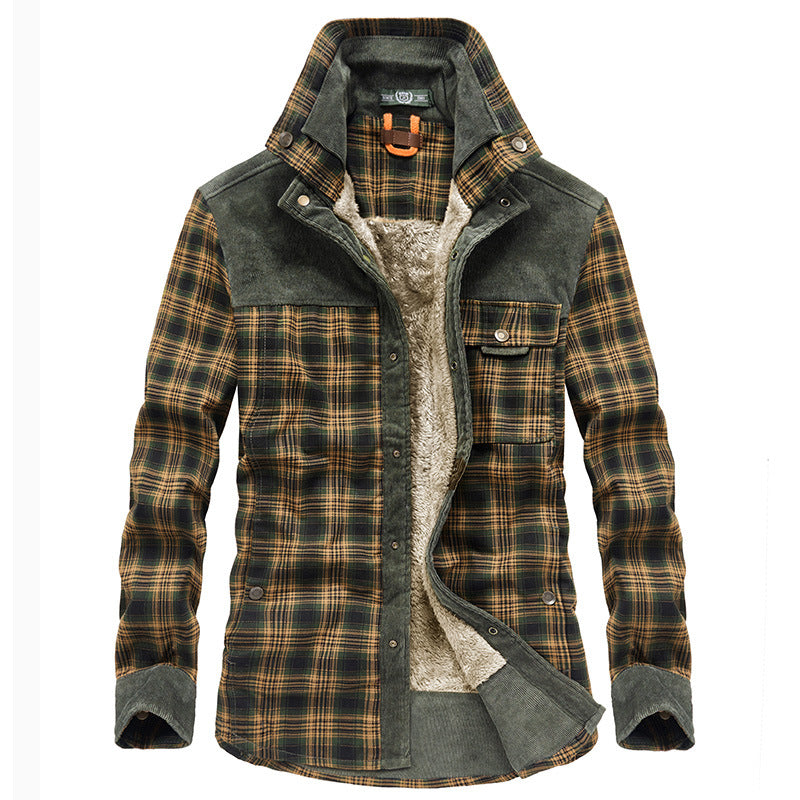 Overshirt voor heren met ruitpatroon en zakken