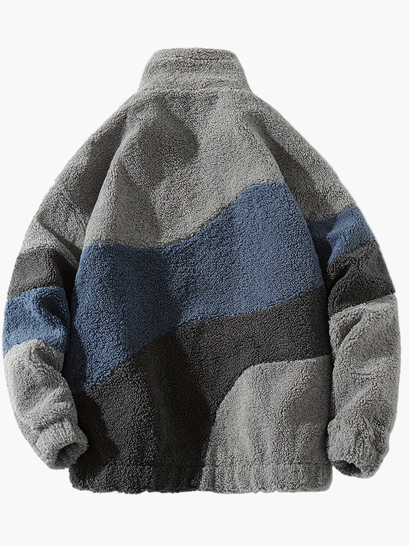 Herre preppy stil softshelljakke med farveblok-design og ståkrave – Fritidsjakke med lynlås
