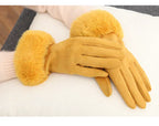 Winterhandschoenen met imitatiebont