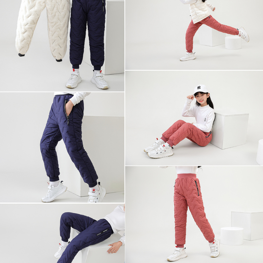 Pantalon thermique d’hiver outdoor enfant – Imperméable et doublé pour garçons et filles – Pantalon de neige sportif pour activités