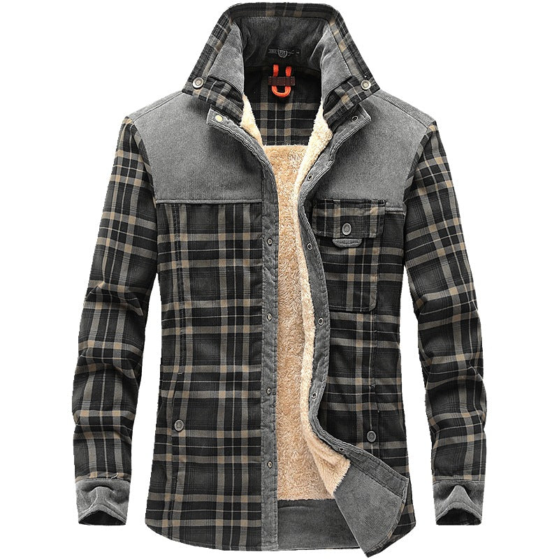 Overshirt voor heren met ruitpatroon en zakken