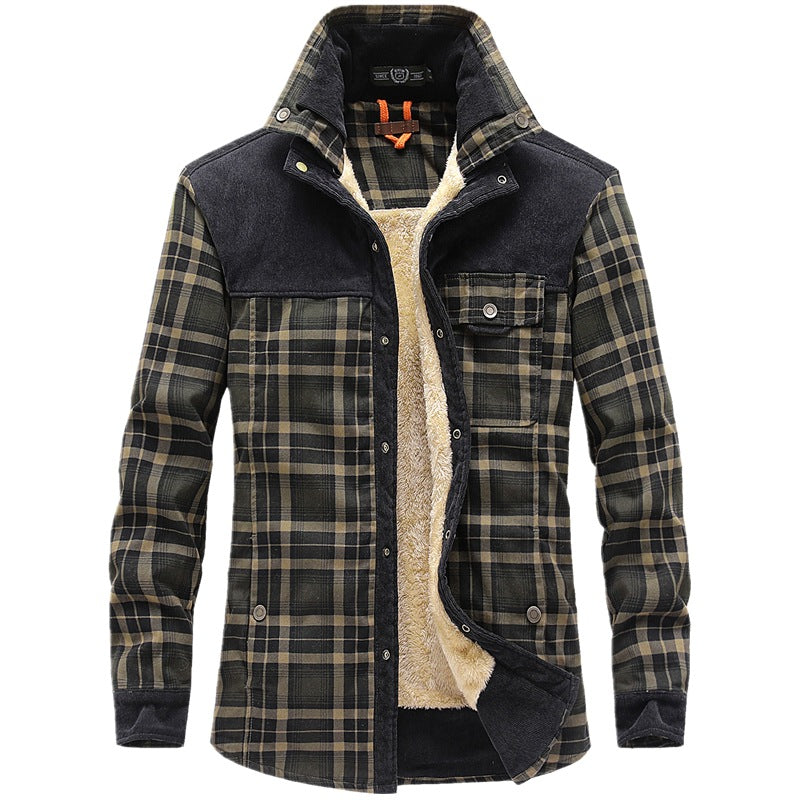 Overshirt voor heren met ruitpatroon en zakken
