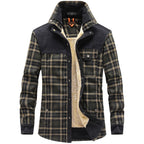 Overshirt voor heren met ruitpatroon en zakken