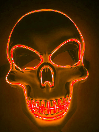 Halloween LED lichtgevend schedelmasker voor volwassenen – Griezelig feest- & kostuummasker