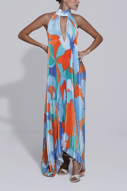 Chelsea – Vestido fluido con escote en V profundo y diseño de espalda descubierta