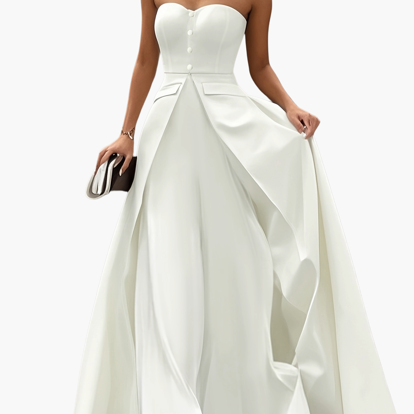 Damen Elegantes Abendkleid Ballkleid Bandeau Stil für besondere Anlässe